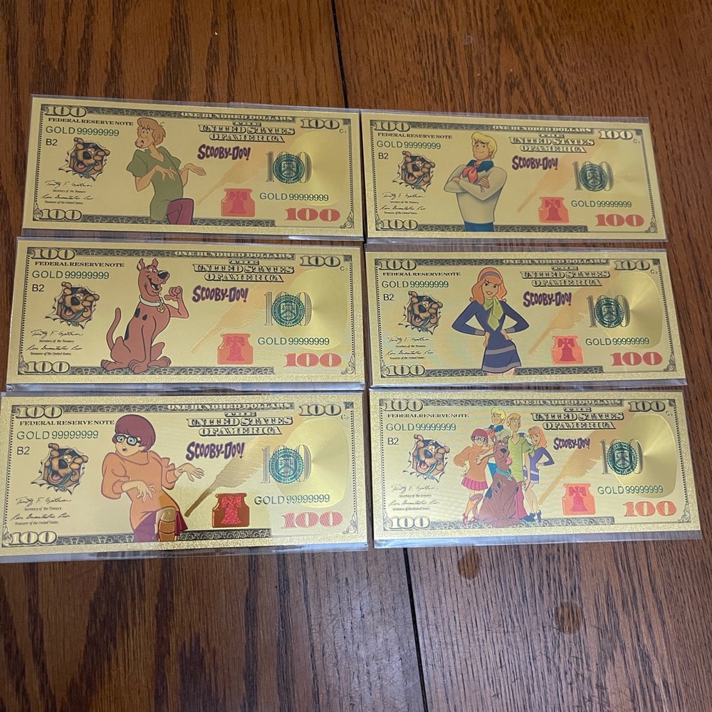 Scooby-Doo Novelty Gold Bills
